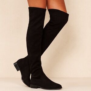 Steve Madden Lizbeth Over the Knee Boots Women’s 10 Black Suede High Heel Tall